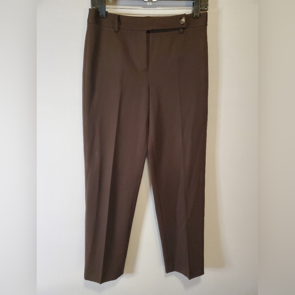 Talbots brown Straight Leg Pleated Dress Pants